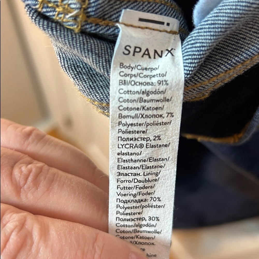 SPANX High Rise Ankle Skinny Jeans Dark Blue Jeans size medium - Picture 8 of 8